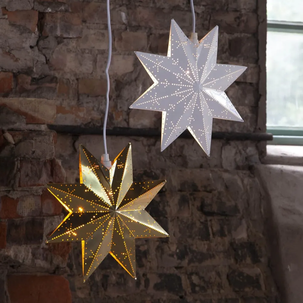 STAR TRADING Julepynt|Julestjerner > Classic dekostjerne af metal, hvid