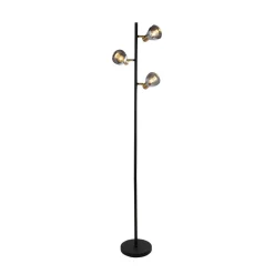 Searchlight Gulvlamper|Gulvlamper > Classy 3 lyskilder gulvlampe, røget glas