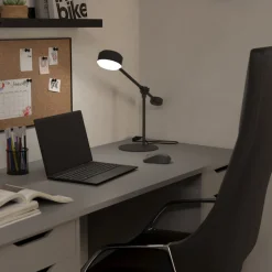 Arbejdsrum/Kontor ^ EGLO Clavellina LED-bordlampe, sort, vipbar