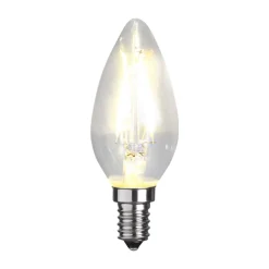 Filament Pære ^ STAR TRADING C35 LED-kertepære filament E14 1,5 W 2.700 K