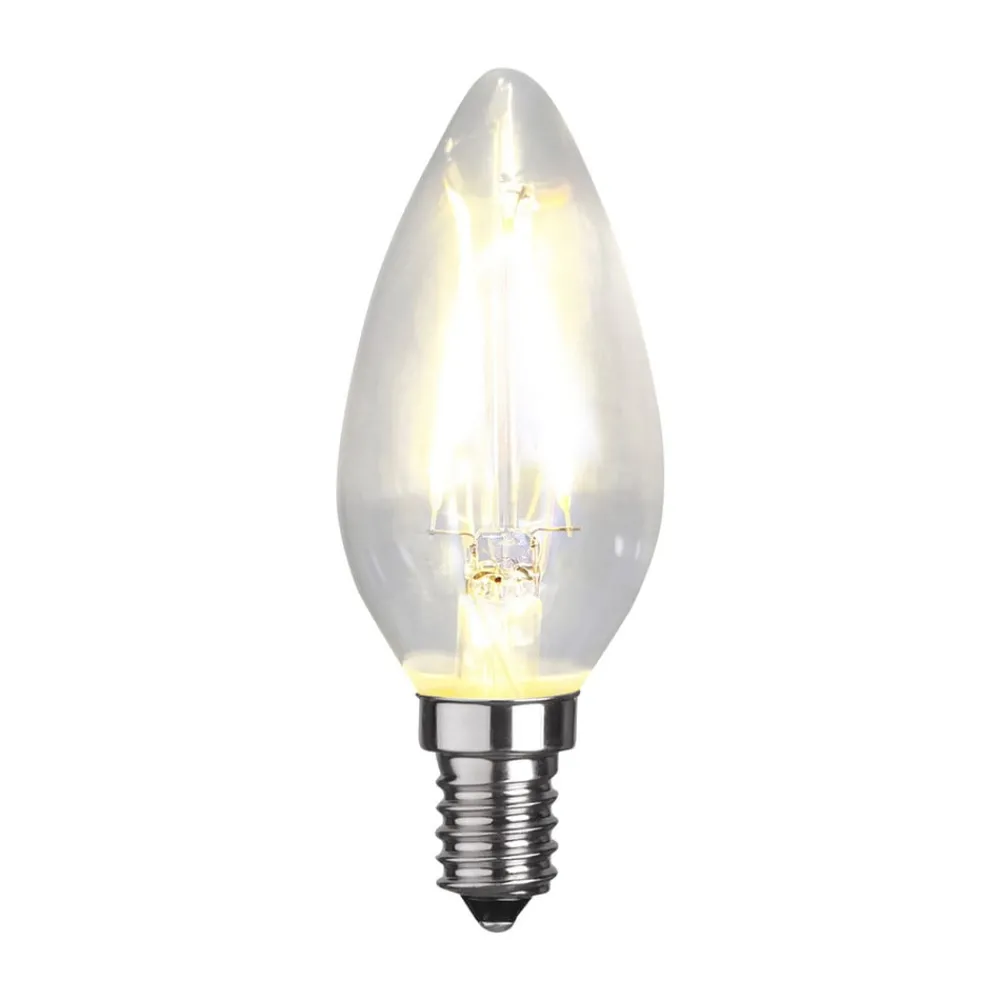 Filament Pære ^ STAR TRADING C35 LED-kertepære filament E14 1,5 W 2.700 K