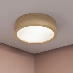 TEMAR LIGHTING Loftlamper|Loftlamper > Cleo loftlampe, Ø 28 cm, 2 lyskilder, egetræ, E27