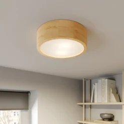 TEMAR LIGHTING Gang|Loftlamper > Cleo loftlampe, Ø 27,5 cm, 2 lyskilder, fyrretræ, E27