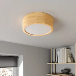 TEMAR LIGHTING Gang|Loftlamper > Cleo loftlampe, Ø 27,5 cm, 2 lyskilder, fyrretræ, E27