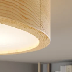 TEMAR LIGHTING Gang|Loftlamper > Cleo loftlampe, Ø 27,5 cm, 2 lyskilder, fyrretræ, E27