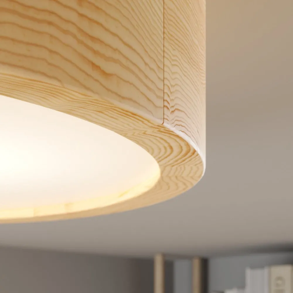 TEMAR LIGHTING Gang|Loftlamper > Cleo loftlampe, Ø 27,5 cm, 2 lyskilder, fyrretræ, E27