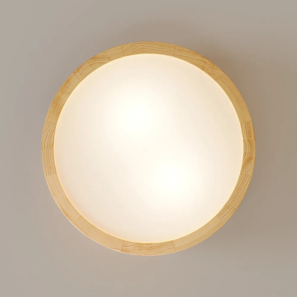 TEMAR LIGHTING Gang|Loftlamper > Cleo loftlampe, Ø 27,5 cm, 2 lyskilder, fyrretræ, E27