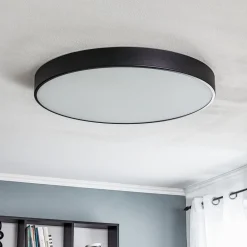 TEMAR LIGHTING Loftlamper > Cleo loftlampe med glasdiffusor, sort, Ø 78 cm