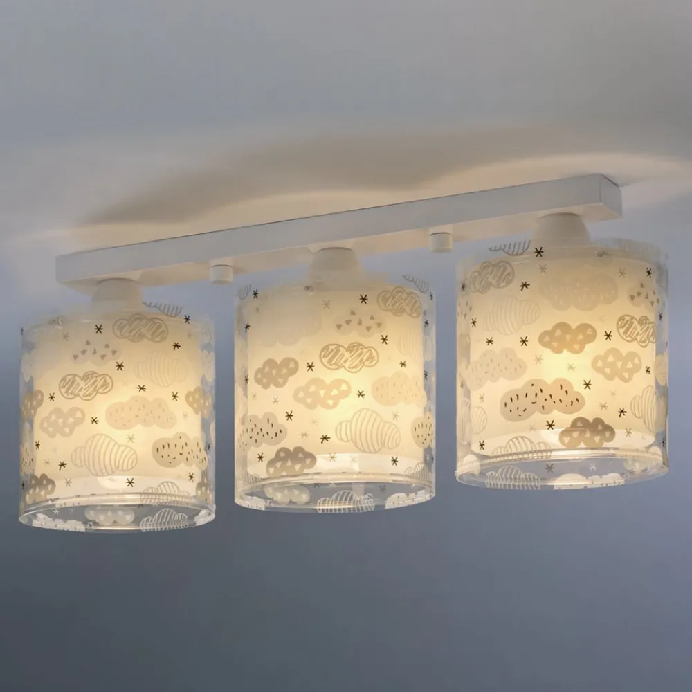 Dalber Loftlamper > Clouds loftslampe til børneværelset 3-lys grå