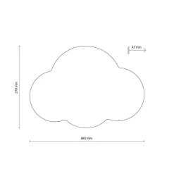 Væglamper ^ TK Lighting Cloud væglampe, beige, stål, indirekte lys, 38 x 27 cm