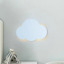 TK Lighting Væglamper|Væglamper > Cloud væglampe, blå, stål, indirekte lys, 38 x 27 cm