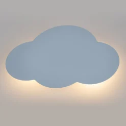 TK Lighting Væglamper|Væglamper > Cloud væglampe, blå, stål, indirekte lys, 38 x 27 cm