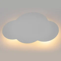 Gang|Pendellamper ^ TK Lighting Cloud væglampe, hvid, stål, indirekte lys, 38 x 27 cm
