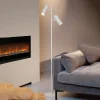 Lucide Gulvlamper|Gulvlamper > Club gulvlampe, justerbar, hvid, metal, 140 cm, GU10