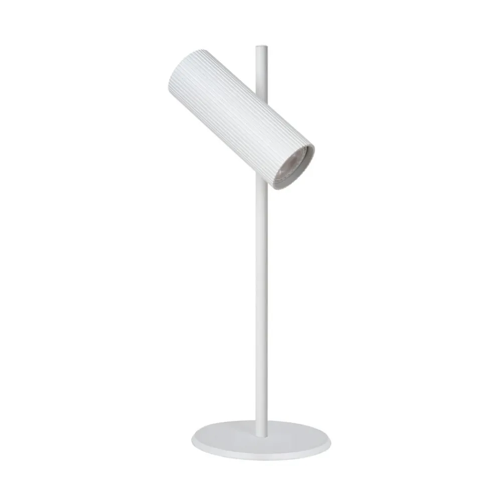 Arbejdsrum/Kontor|Bordlamper ^ Lucide Clubs bordlampe, hoved kan drejes og roteres, hvid