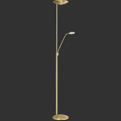 Gulvlamper|Gulvlamper ^ ORION Cobra LED-uplight med læselampe i messing