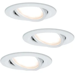 Paulmann Loftlamper|Loftlamper > Coin Slim 3-sæt LED-indbygningsspot, hvid IP23
