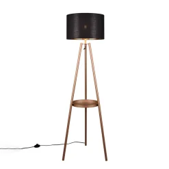 Reality Leuchten Gulvlamper|Gulvlamper > Colette gulvlampe, trebenet fod, kaffe/sort