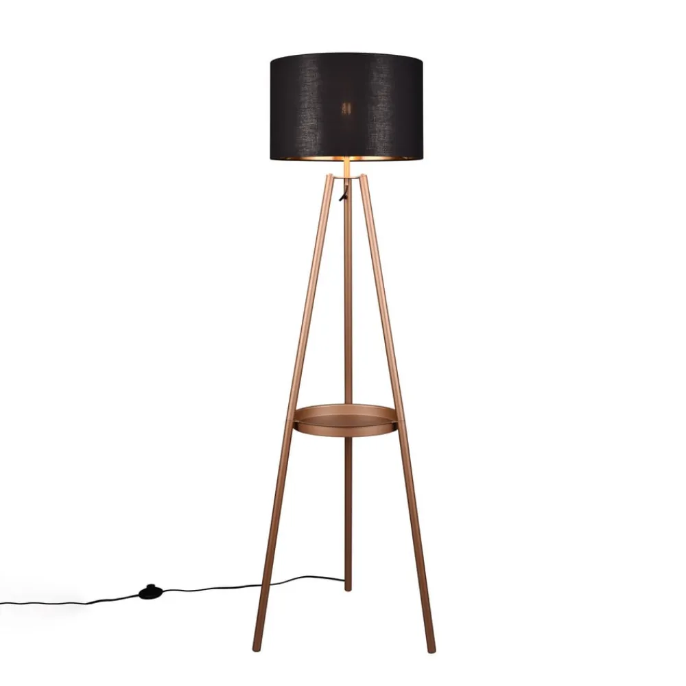 Reality Leuchten Gulvlamper|Gulvlamper > Colette gulvlampe, trebenet fod, kaffe/sort