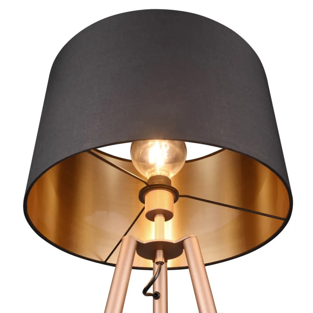 Reality Leuchten Gulvlamper|Gulvlamper > Colette gulvlampe, trebenet fod, kaffe/sort