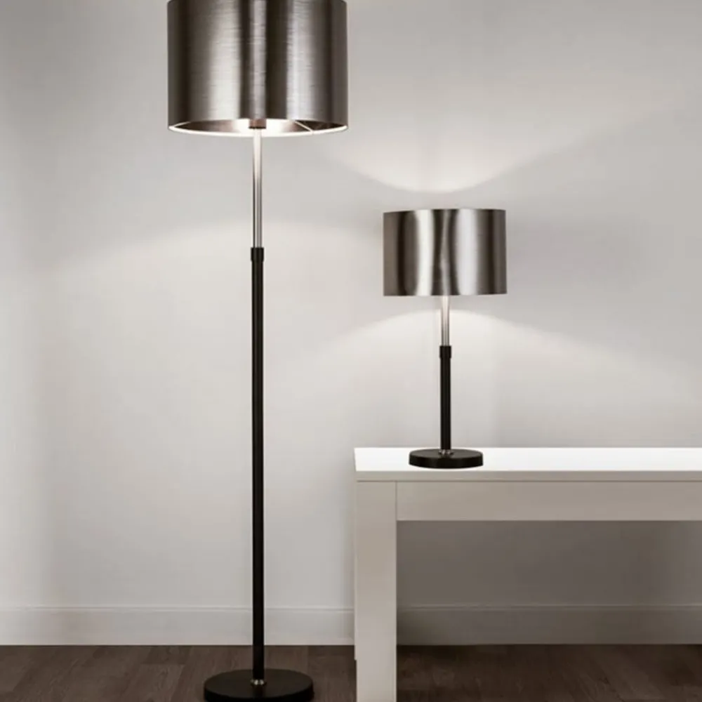 Bordlamper ^ Searchlight Column bordlampe, skærm i sort krom
