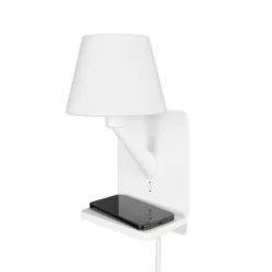 Trio Lighting Væglamper > Comfort væglampe, mat hvid, metal, stik, E14