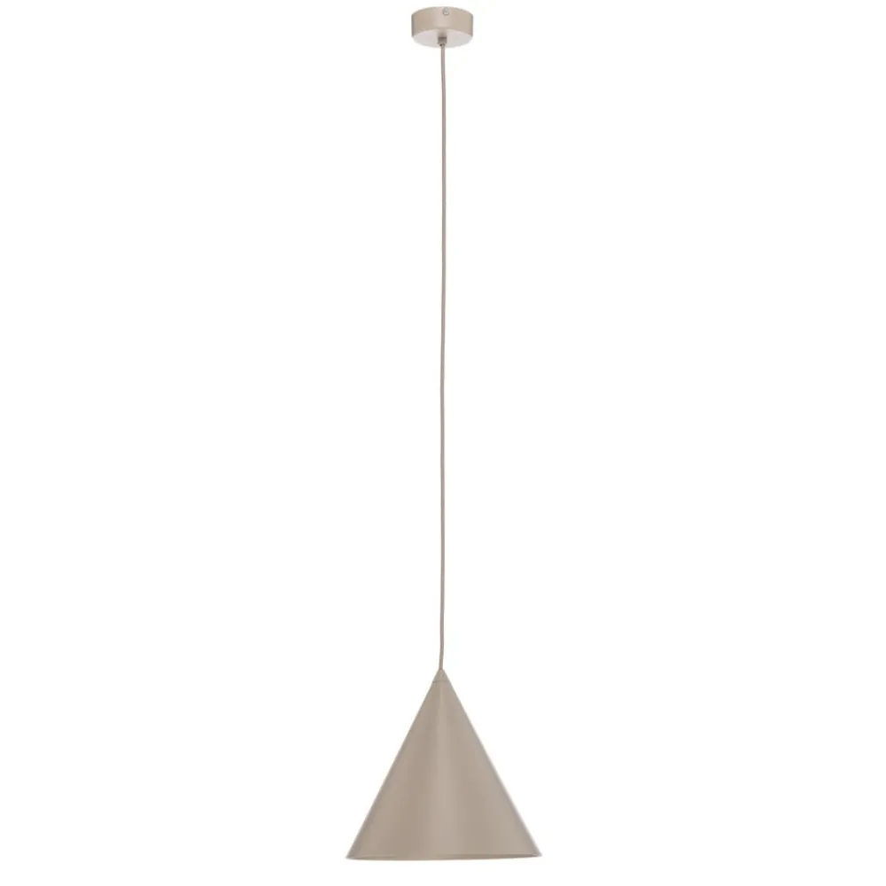 Pendellamper|Pendellamper ^ TK Lighting Cono pendel, enkeltlys, Ø 25 cm, beige