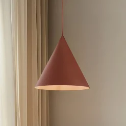 Pendellamper|Pendellamper ^ TK Lighting Cono pendel, enkelt lys, Ø 25 cm, teglrød