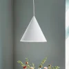 TK Lighting Pendellamper|Pendellamper > Cono pendel, hvid, Ø 25 cm, stål, enkelt lys