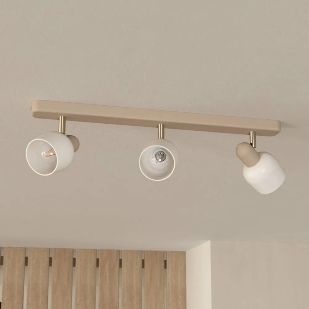 EGLO Loftlamper|Loftlamper > Corato loftspot, sand/nikkel/opal, 3 lyskilder.