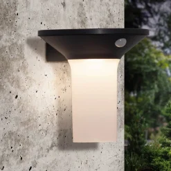 EGLO Solcelle Lampe Med Sensor|Væglampe Med Sensor > Corbezzola udendørs LED-væglampe, sort, sensor