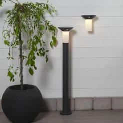 EGLO Solcelle Lampe Med Sensor|Væglampe Med Sensor > Corbezzola udendørs LED-væglampe, sort, sensor