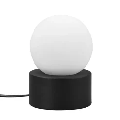 Bordlamper ^ Reality Leuchten Countess bordlampe, opalglas, metalfod i sort