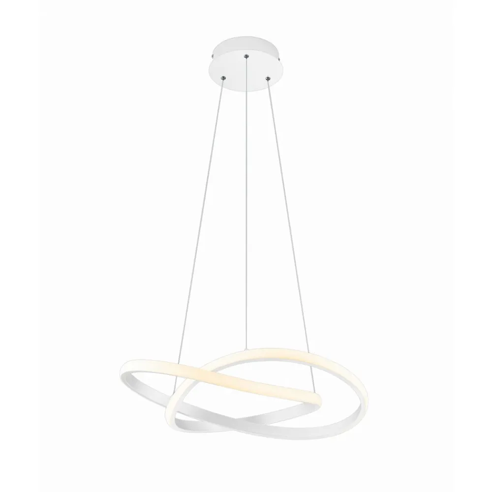 Reality Leuchten Pendellamper > Course LED-pendel, mat hvid, 4.000 K, Ø 60 cm, metal