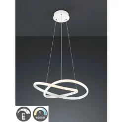 Reality Leuchten Pendellamper > Course LED-pendel, mat hvid, 4.000 K, Ø 60 cm, metal