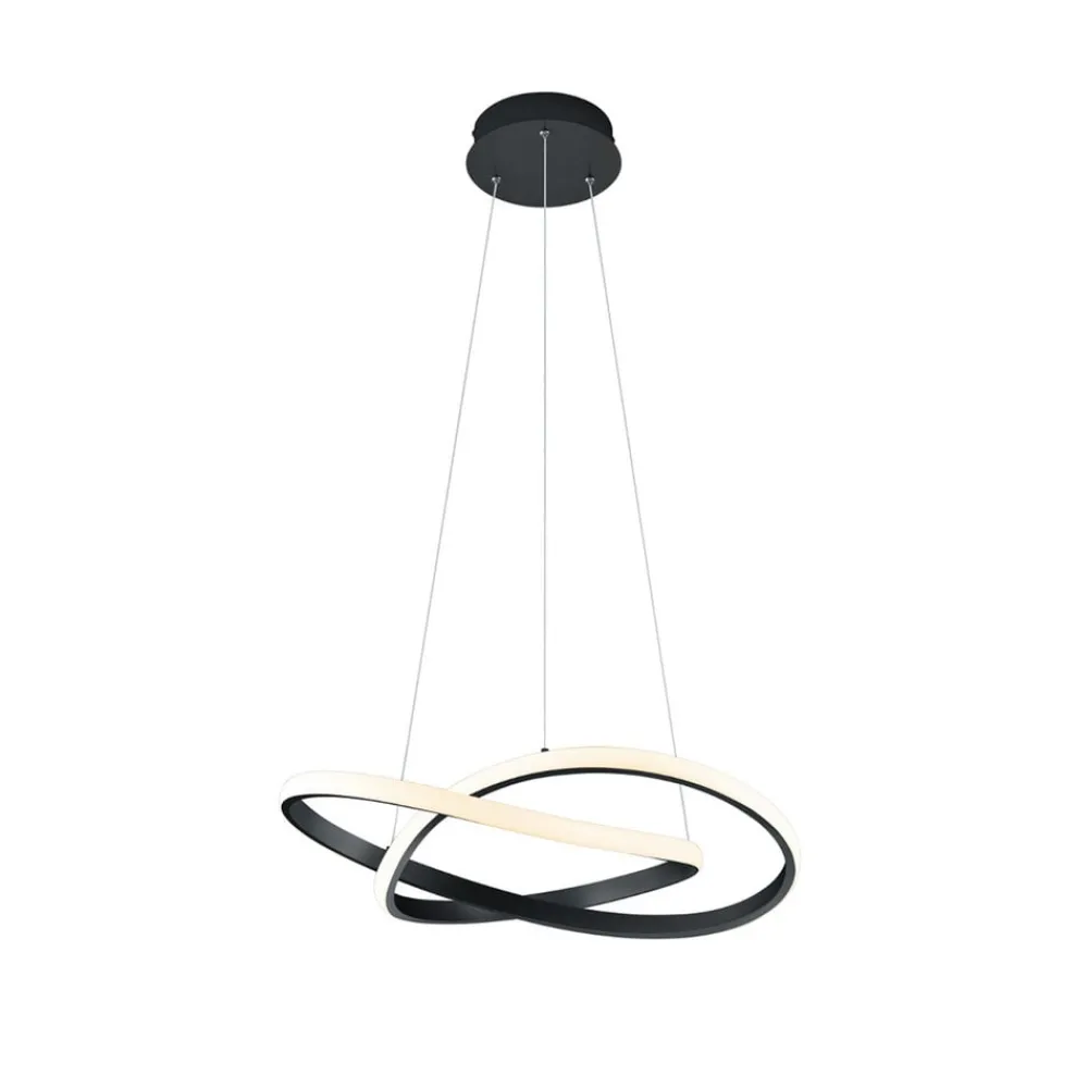 Reality Leuchten Pendellamper|Pendellamper > Course LED-pendel, sort, 3.000 K, Ø 60 cm, metal