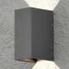 Væglamper ^ Konstsmide Cremona udendørs LED-væglampe 8 cm, antracit