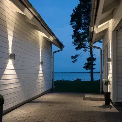 Væglamper ^ Konstsmide Cremona udendørs LED-væglampe 8 cm, antracit