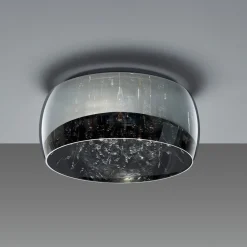 Loftlamper|Loftlamper ^ Trio Lighting Crystel loftslampe af glas, krom, Ø 50 cm