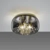 Trio Lighting Loftlamper|Loftlamper > Crystel loftslampe af glas, krom, Ø 34 cm