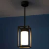 Udendørs Pendellamper ^ Moretti Luce Cubic³ 3368 hængelampe antik messing/opal