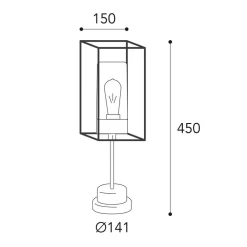 Moretti Luce Sokkellamper > Cubic³ 3369 sokkellampe antik messing/opal