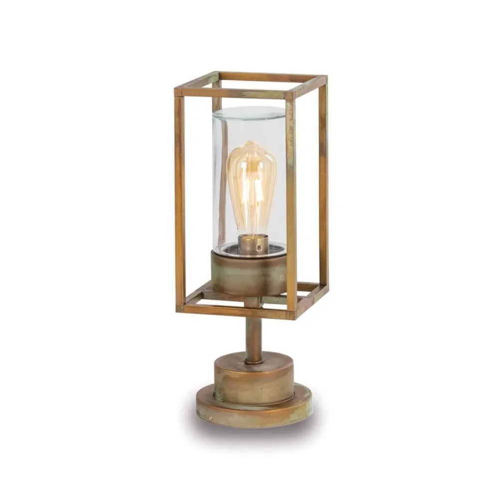Moretti Luce Sokkellamper > Cubic³ 3369 sokkellampe antik messing/klar