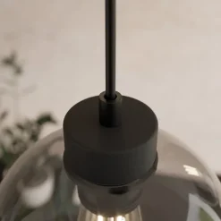 TK Lighting Pendellamper|Pendellamper > Cubus hængelampe, Ø 50 cm, 3 lyskilder, røgfarvet grå, glas
