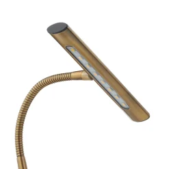 Arbejdsrum/Kontor|Bordlamper ^ Trio Lighting Curtis bøjelig LED-bordlampe, antik messing