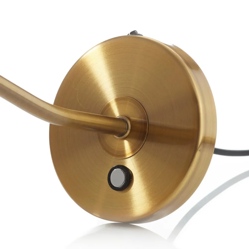Arbejdsrum/Kontor|Bordlamper ^ Trio Lighting Curtis bøjelig LED-bordlampe, antik messing