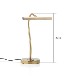 Arbejdsrum/Kontor|Bordlamper ^ Trio Lighting Curtis bøjelig LED-bordlampe, antik messing