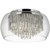 Loftlamper ^ Searchlight Curva loftlampe af glas med alu-spiraler