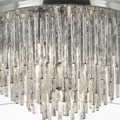 Loftlamper ^ Searchlight Curva loftlampe af glas med alu-spiraler