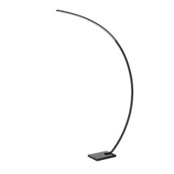 Lucide Gulvlamper|Gulvlamper > Curve buelampe, sort, marmor, 192 cm, dæmpbar